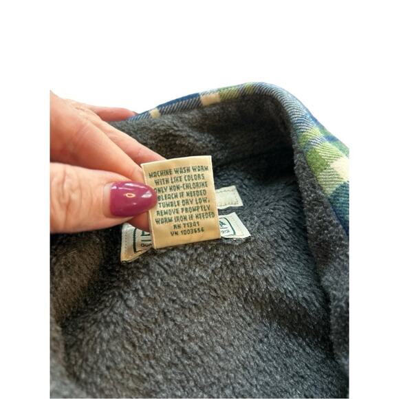 L.L. Bean Fleece Lined Flannel Jacket with Pockets- Size Large - Picture 12 of 16